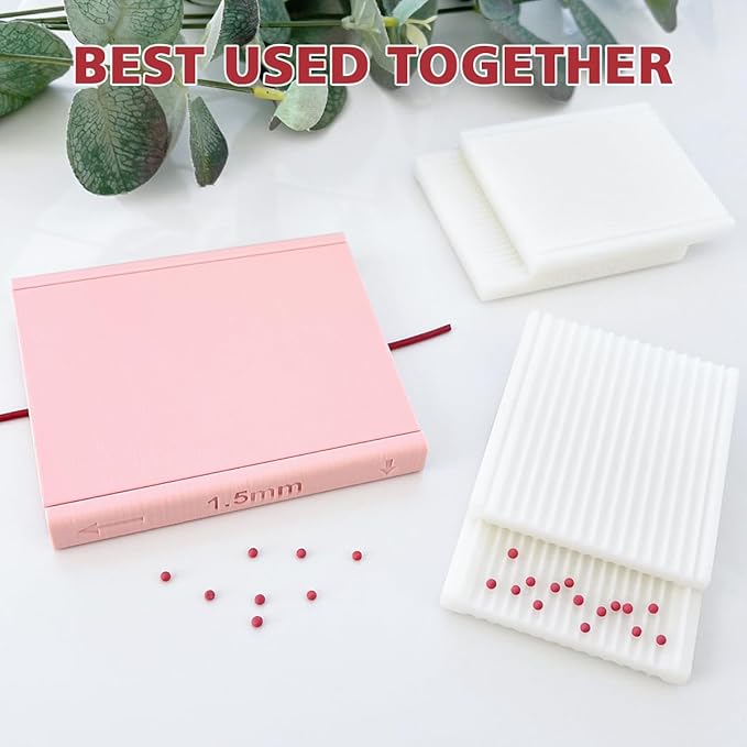 Keoker 4 Sizes Polymer Clay Bead Roller, Polymer Clay Bead Maker, Bead Molds for Clay, Polymer Clay Tool
