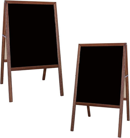 Flipside Products Marquee Easel, Stained Hardwood, Double Sided Black Dry Erase, Menus, Announcements, Restaurants, Coffee Shops, Sale