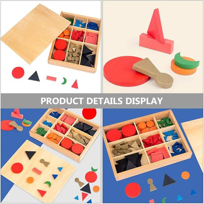 Kisangel Toddler Toys Educational Toys 1 Set Wooden Grammar Symbols with Box Child Grammar Symbol Preschool Training Wood Education Toys Preschool Language Learning Baby Toys