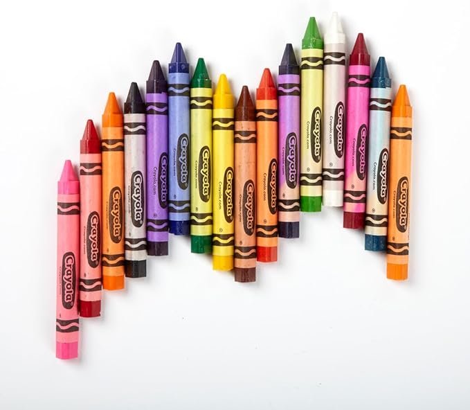 Crayola Triangular Crayon Classpack, 16 Assorted Toddler Crayons, Anti Roll, Bulk School Classroom Essentials, Preschool & Kindergarten Must Haves 256 Count (Pack of 2)