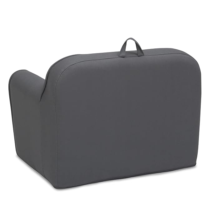 Delta Children Cozee Chair for Kids for Ages 18 Months and Up, Dark Grey