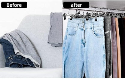 GoodtoU Skirt Hangers with Clips - Pants Hangers 36 Pack Metal Hangers for Pants Jeans Skirt Clip Hangers for Pants Heavy Duty