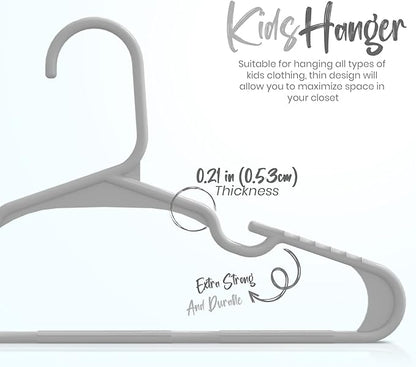 Utopia Home 60 Pack Kids Hangers - 11.5 Inch Plastic Baby Hangers for Closet - Childrens Hanger for Clothes & Infant Hanger for Closet - Ideal for Everyday Standard Use (Green)