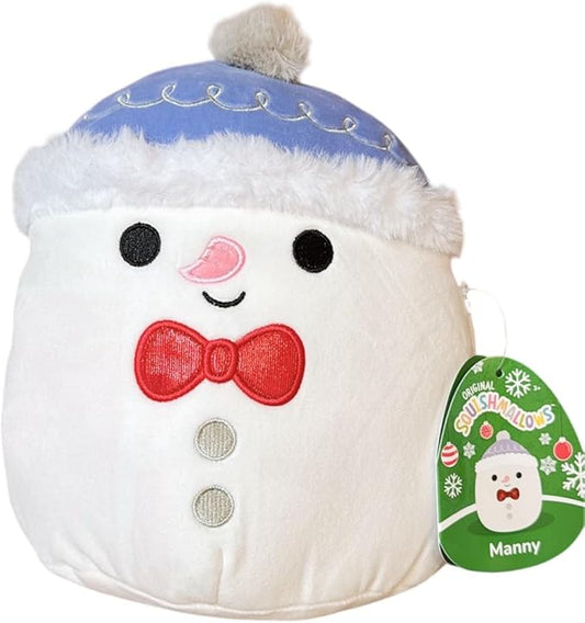Squishmallows Officially Licensed Kellytoy B Christmas 2024 Squad Plush -Squishy Stuffed Animal Toy - Gift for Kids, Girls & Boys 8 Inch (Manny The Snowman)