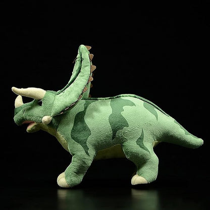 ZHONGXIN MADE Simulation Pentaceratops Dinosaur Stuffed Plush Toy - Cute Soft Lifelike Pentaceratops Figurines Model Toy, Real Life Dinosaur Stuffed Animal Toys, Educational Gifts for Kids,13 Inches