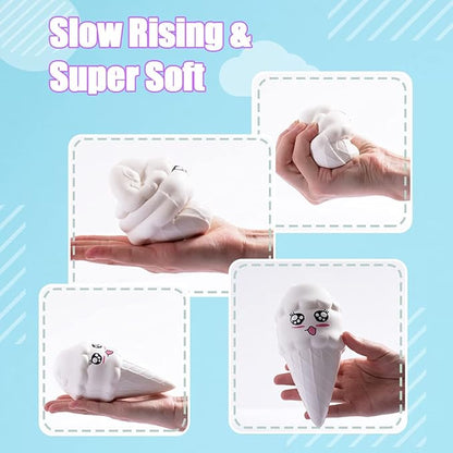 7Pcs Arts and Crafts for Girls,DIY Dessert Paint Your Own Squishies Kit!Gifts for Craft Lovers Kids Top Christmas Toys.Jumbo Slow Rise Squishies Stress Relief for Adult,with Decorating Stickers