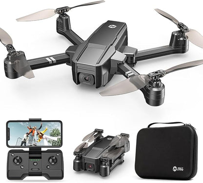 Holy Stone HS440 Foldable FPV Drone with 1080P WiFi Camera for Adult Beginners and Kids; Voice Gesture Control RC Quadcopter with Modular Battery for long flight time, Auto Hover, Carrying Case