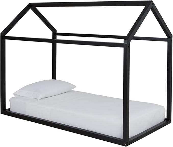 Signature Design by Ashley Flannibrook Contemporary House Bed Frame, Twin, Black
