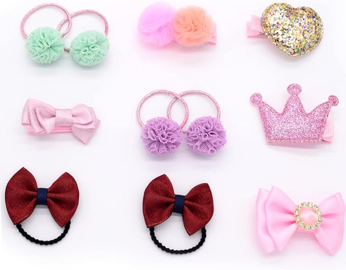 Little Girl Kids 3 Layer Lint Jewelry Box with Mirror and 35 Pieces Girl Princess Jewelry Dress Up Accessories Toy Playset Set