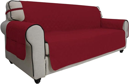 Easy-Going Sofa Slipcover Oversized Sofa Cover Waterproof Couch Cover Furniture Protector Cover Pets Covers Washable Non-Slip Fabric Pets Kids Children Dog Cat (Oversized Sofa, Christmas Red)