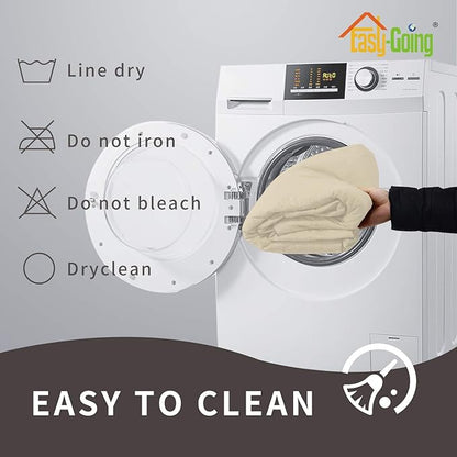 Easy-Going Sofa Slipcover Chair Cover Waterproof Couch Cover Washable Sofa Cover Non-Slip Fabric Furniture Protector with Pocket for Pets Covers Pets Kids Children Dog Cat (Chair, Ivory)