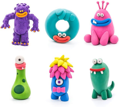 Fat Brain Toys Hey Clay Monsters, Air Dry Clay Kit with Interactive App for Kids & Tweens, Modeling Clay and Crafts Set
