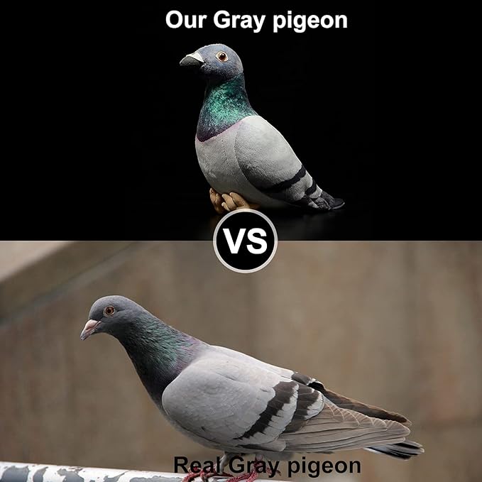 Grey Pigeon Plush Toy - Simulation Rock Columba Rupestris Stuffed Animal, Cute Rock Pigeon Plush Toy as Gift for Your Friends
