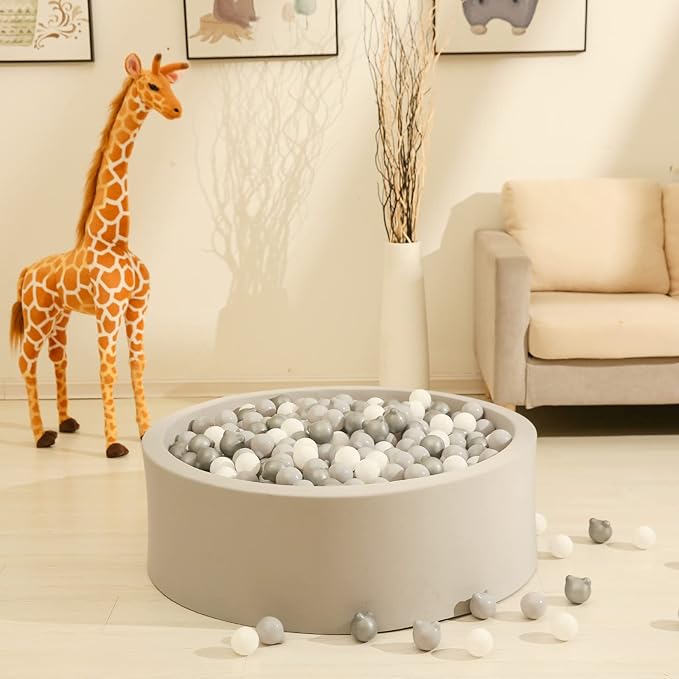 GOGOSO Bear Ball Pit Balls Shapes BPA Free Plastic Play Balls Crush Proof Kids Toddlers Baby Pastel Pelotas Toy Shaped Giant Friendship Bracelet