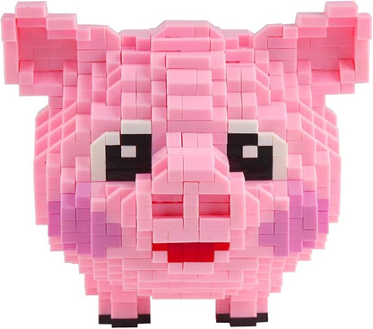 Larcele Micro Pig Building Blocks Mini Building Toy Bricks,1547 Pieces KLJM-02 (Model 558)