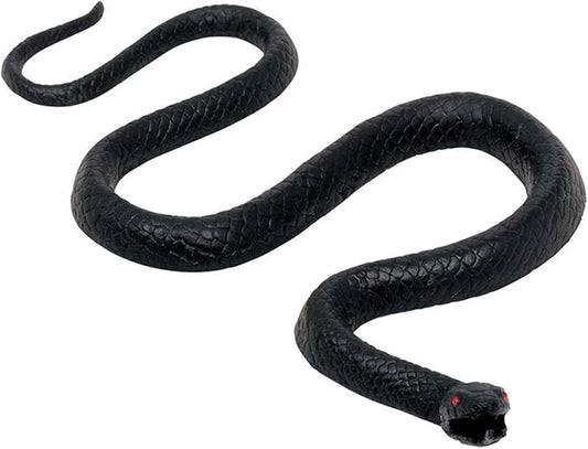 Realistic Black Small Rubber Snake - 9.5" x 5" (Pack Of 1) - Perfect for Pranks, Props, Or Decor