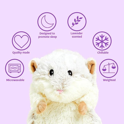 warmies Microwavable & Weighted Stuffed Animals, Hamster - Heated Stuffed Animal Plushie for Warmth & Comfort - Cute Soft Plush Toys for Adults & Children (Boys, Girls, Babies & Toddlers)