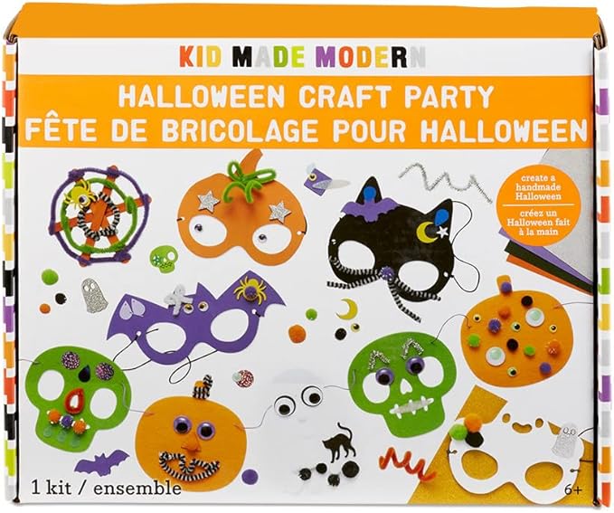 Kid Made Modern Halloween Craft Kit for Kids Ages 6+ - 200+ Pieces DIY Arts and Crafts Kit for Art Projects - Halloween Activities Decorating Kit for Classroom