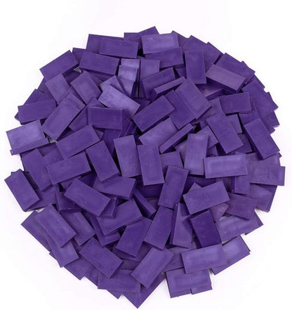 Bulk Dominoes Plastic Bulk 100pcs – Building and Stacking and Chain Reaction Toppling STEAM Toy Blocks for Kids (Purple)