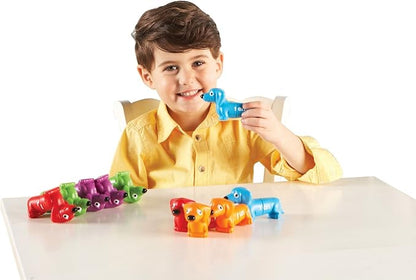 Learning Resources Snap-N-Learn Rhyming Pups Toy - Phonics, Letter Game, Toddler Color Recognition, Montessori Preschool Activities, Matching Set, Fine Motor Skills, Gifts for Boys and Girls