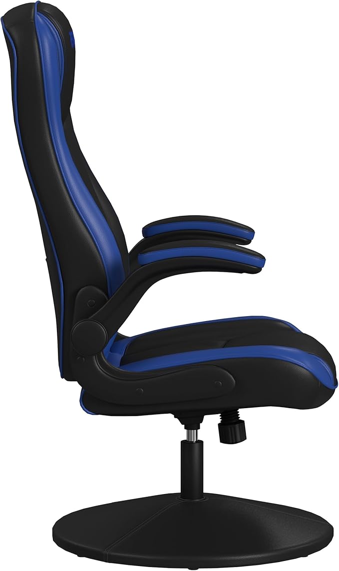 RESPAWN 800 Gaming Chair Floor, Swivel Rocker Gaming Chair, High Back Ergonomic Floor Gaming Chair for Kids and Adults, Gaming Recliner, Floor Rocker Chair with Armrests - Blue