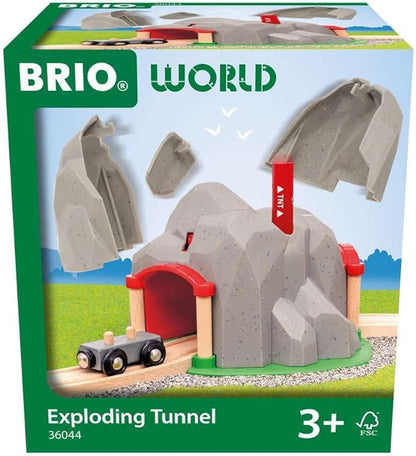 BRIO World – 36044 Exploding Tunnel | Toy Train Set for Kids Ages 3 Years and Up