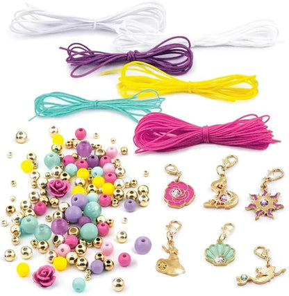 Make It Real Disney Princess Crystal Dreams Jewelry Kit - DIY Bead & Charm Bracelet Set with Swarovski Crystals, Includes Supplies & Exclusive Princess Book - Create 6 Bracelets, Ages 8