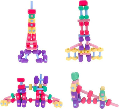 Kids Silicone Building Blocks, Age3+, 36PCS, Puzzle Senses, Stimulate Creativity, Imagination, Montessori Stacking Rocks Toys
