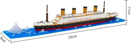 Titanic Model Mini Building Blocks Set 1878pcs Mini Bricks 3D Puzzle DIY Educational Titanic Toys Gifts for Adults and Kids