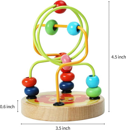 Bead Maze Toy for Toddlers Wooden Colorful Roller Coaster Educational Circle Toys Learning Preschool Toys Birthday Gift for Boys and Girls