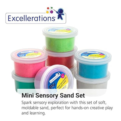 Excellerations Mini Spectacular Sensory Sand Set of 8 - Party Favors, Sensory Toys for Kids, Fidget Kit