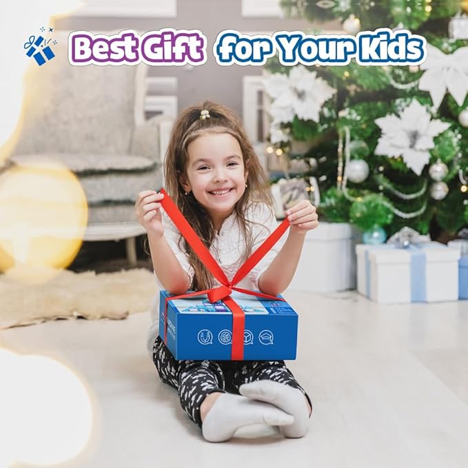 Frozen Castle Magnetic Tiles - 3D Diamond Building Blocks, STEM Educational Kids Toys for Pretend Play, 3 4 5 6 7 8 Year Old Girl Birthday Gifts for Your Princess and Prince