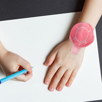 Abaodam Turtle Slap Bracelet Plush Animal Slap Band Toy Hugger Slap Bracelet Cute Wristband for Kids Birthday Party Favors Pink, 10X7.5CM, WJ60386LPW37K722T