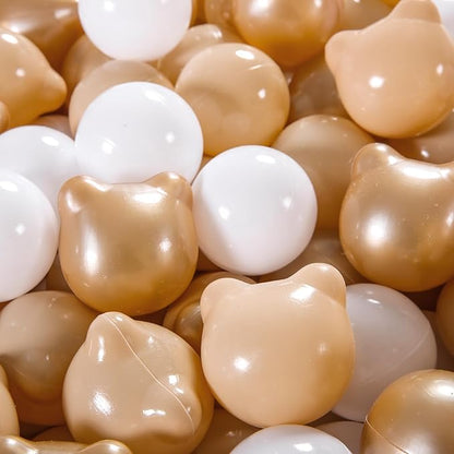 GOGOSO Bear Ball Pit Balls Shapes BPA Free Plastic Play Balls Crush Proof Kids Toddlers Baby Pastel Pelotas Toy Shaped Giant Friendship Bracelet