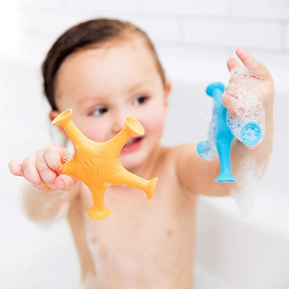 Ubbi Starfish Stretch and Suction Bath Toys, Baby Bath Accessory, Water Toys for Toddler Bath Time, Fun Baby Water Toys, Set of 3