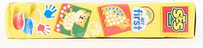 SES Creative: My First Fingerprint Paint Art - Craft Set, 10 Animal Coloring Sheets, Yellow-Red-Blue Non-Toxic Paint, Toy, Baby-Toddler-Kids Ages 1+