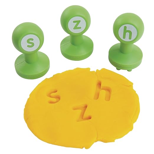 Colorations Alphabet Dough Stampers Set, Lowercase Letters, 26 Letter Stamps for Toddlers & Preschool Kids, Learn ABC & Spelling, Play Dough Creative Play for Classrooms, Daycare, School, Homeschool