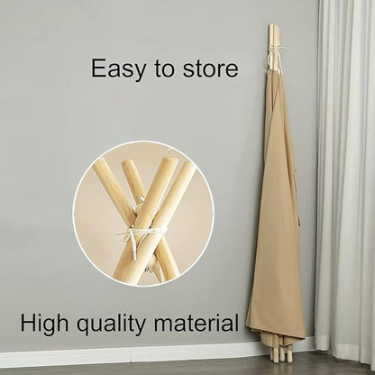 RongFa Teepee Tent for Kids-Portable Children Play Tent Indoor Outdoor (Apricot with Mat)