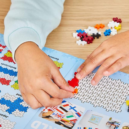 PLUS PLUS - Learn to Build - Flags of The World - 500 Pieces, Construction Building Stem/Steam Toy, Interlocking Mini Puzzle Blocks for Kids