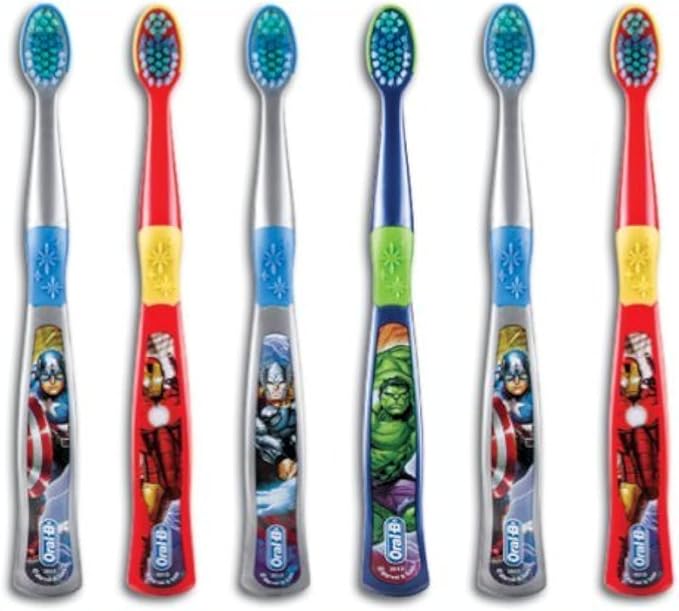 Oral-B Kids Spider Man Toothbrush for Little Children Ages 3+ Years Old, Extra Soft, Pack of 6