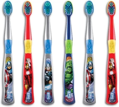 Oral-B Kids Spider Man Toothbrush for Little Children Ages 3+ Years Old, Extra Soft, Pack of 6