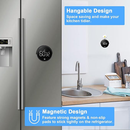 Digital Kitchen Timer for Cooking,Large LED Display Productivity Timer,Magnetic Countdown Timer Clock with 3-Level Volume Adjustable for Seniors, Kids, Teachers, Classroom, Exercise, Fitness