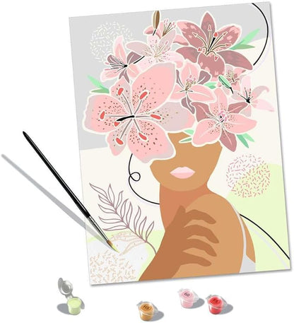 Ravensburger Flowers on My Mind Paint by Numbers Kit for Adults - 20275 - Painting Arts and Crafts for Ages 12 and Up