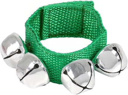 Rhode Island Novelty Jingle Bell Band Bracelets, 9-Inch, Pack of 2, Red and Green