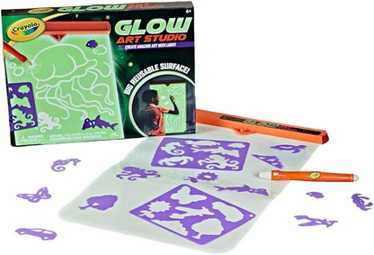 Crayola Glow Art Studio, Glow in the Dark Toys, Kids Gifts for Girls and Boys, Ages 6+