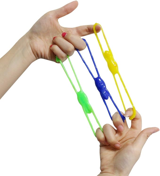 72 Pieces Vinyl Stretchy Sticky Toy Assortment Including Wall Climber Men, Sticky Animals, Large Sticky Hands, Sticky Hammers, Stretchy Flying Frogs and Sticky Frogs