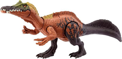 Mattel Jurassic World Wild Roar Dinosaur Toy with Sound & Attack Move, Irritator Posable Action Figure, 11 inches Long