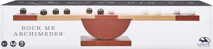 Rock Me Archimedes, Balancing Strategy Puzzle Marbles Family Board Game Retro STEM Learning Educational Toy, for Adults and Kids Ages 8 and up
