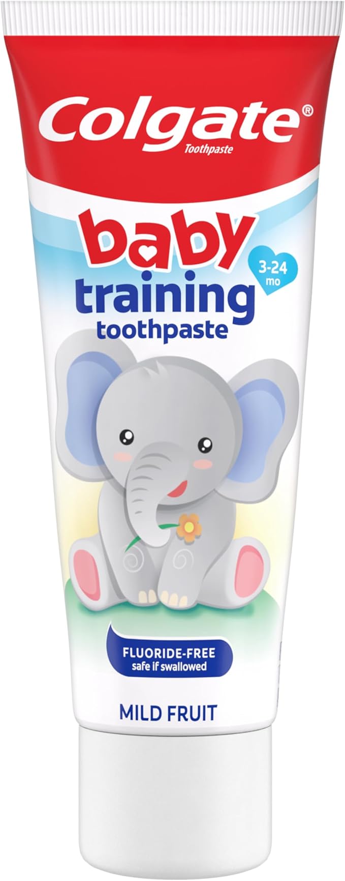 Colgate Baby Training Toothpaste and Toothbrush Kit, Mild Fruit Flavor Set for Ages 3-24 Months