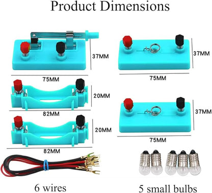Kids Electricity Circuit Learning Kit,STEM Physics Science Electric Lab Experiments Learning Tool for Kids,Series Circuit & Parallel Circuit Learning